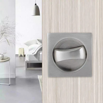 Stainless steel bathroom Round Square keyless indoor balcony sliding door lock concealed hidden door lock