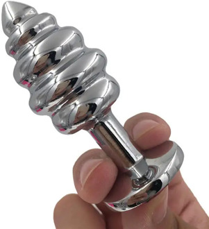 Stainless Steel Butt Plug Anal Massager Spiral Beads Stimulation Thread Anal Plug Anus Sex Toy for Adult Couples SM Products