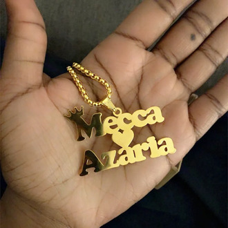 Stainless Steel Charm Personalized Name Necklace Men Jewelry Punk Style Gold Chain Nameplate Custom Necklaces Collier Femme