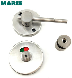 Stainless steel door lock partition red green indicator public bathroom lock restroom toilet WC door handle