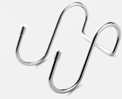 Stainless Steel Double S Shape Storage Hook Purse Hook for Bathroom Kitchen Wall and Door Organizer Accessories