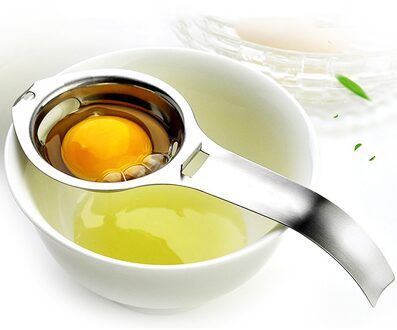 Stainless Steel Egg Yolk White Separator Cooking Tool Kitchen Gadget Silver Separating Funnel Spoon Egg Divider Tool#T2