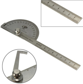 Stainless Steel Machinist Goniometer Tool Protractor Angle Finder Arm Measuring Round Head General Tool Craftsman Rule Ruler