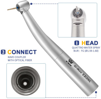 Stainless steel mini head tooth fiber optic high speed turbine handpiece dental kavo quick instrument