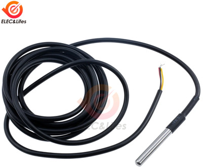 Stainless steel package DS18B20 1M 3M waterproof temperature probe temperature sensor DS18B20 cable Line