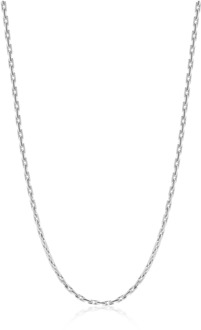 Stainless Steel Paperclip Chain Necklace Nialaya , Gray , Heren - ONE Size