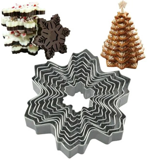 Stainless Steel Star Snowflake Cookie Biscuit Cutter Fondant Cookie Cutter Christmas Candy Molds DIY Fondant Molds