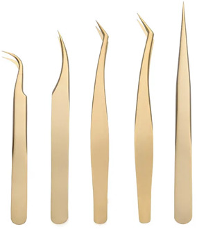 Stainless Steel Tweezers Volume Eyelashes Extensions Eyebrow Tweezers Curved Straight Nail Clipper Nipper Makeup Tools