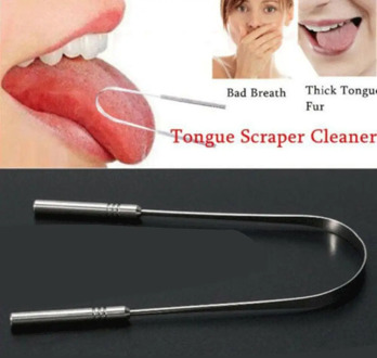 Stainless Steel U-Shaped Tongue Scraper Oral Tongue Cleaner Brush Breath Cleaning Coated TongueToothbrush Oral Hygiene Care Tool