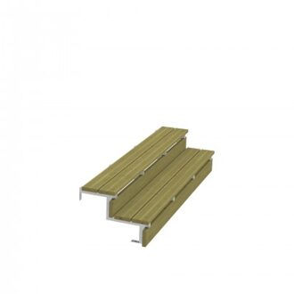 Stalen Buitentrap 2 Treden - 34,2º - 180 CM Breed Black