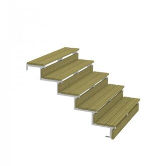 Stalen Buitentrap 5 Treden - 34,2º - 120 CM Breed Black