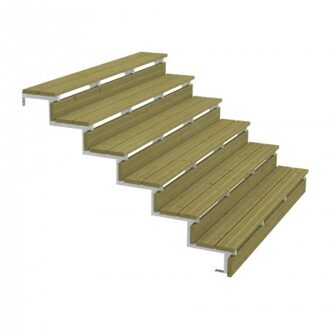 Stalen Buitentrap 6 Treden - 34,2º - 180 CM Breed Black