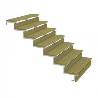 Stalen Buitentrap 7 Treden - 34,2º - 120 CM Breed Black