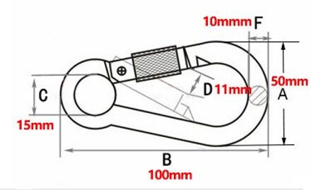 Stalen Clip Link Buckle Zware Karabijnhaak Clip Carabiner Spring Snap Haak Voor Camping Wandelen Hangmat 304 Rvs met vrouw M10x100