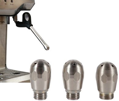 Stalen Koffiemachine Stoom Nozzle Perfecte Universele Melkschuim Uitloop Voor Barista Rocket/Expobar Koffie Gereedschap 4 gaten