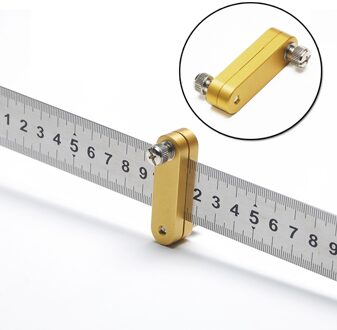 Stalen Liniaal Positionering Blok Messing Kraspen Lijn Markering Gauge Voor Heerser Locator Diy Houtbewerking Scriber Gaug Meetinstrumenten
