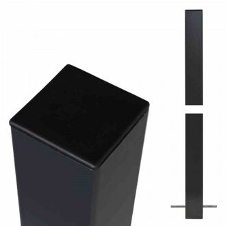Stalen Paal Zwartgrijs Voor In Beton 8 x 8 x 236 CM Black