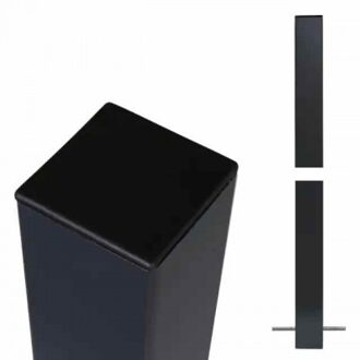 Stalen Paal Zwartgrijs Voor In Beton 8 x 8 x 268 CM Black
