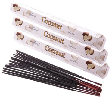 Stamford wierook stokjes kokosnoot geur - 60x stokjes - Lichaam in balans - Meditatie