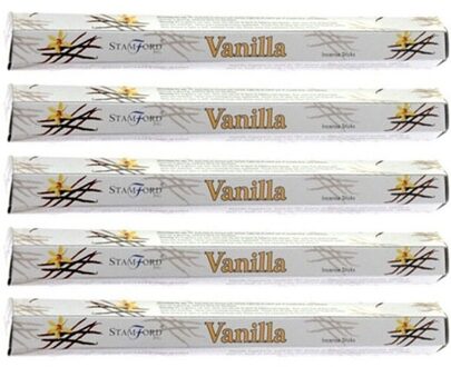Stamford wierook stokjes vanille geur - 100x stokjes - Lichaam in balans