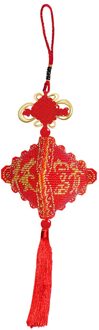 Stamped Diy Lotus Bloem Liefde Hart Chinese Knoop Craft Kralen Kruissteek Auto Opknoping Gedrukt Borduurwerk Kwastje Kit Hanger 04
