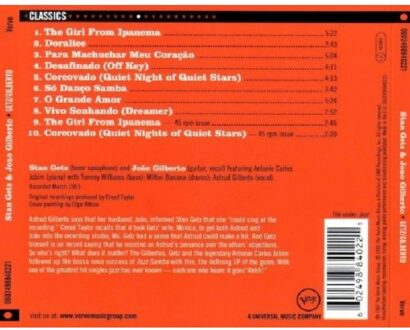 Stan Quartet Getz;Joao Gilberto Stan Getz - GETZ/GILBERTO | CD