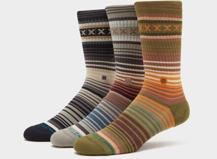 Stance Curren Socks (3-Pack), bruin - M