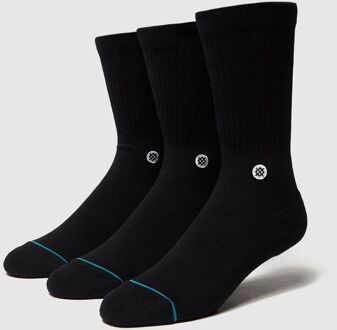 Stance Icon Crew Socks (3-Pack), Black - M