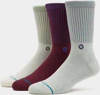 Stance Icon Crew Socks (3-Pack), meerkleurig - L