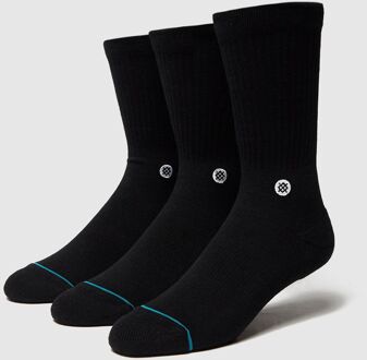 Stance Icon Crew Socks (3-Pack), zwart - M