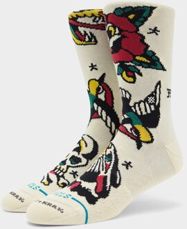 Stance Tattoo Flash Crew Socks, wit - M