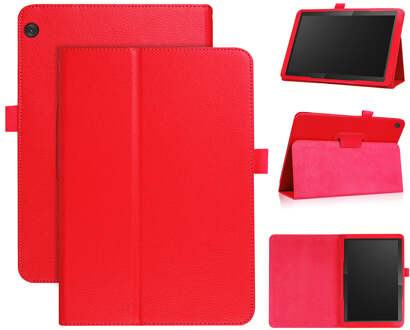 Stand flip sleepcover hoes - Lenovo Tab M10 - Rood