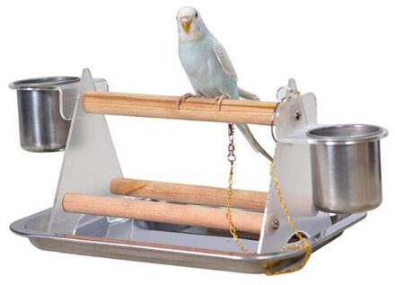 Stand Statief Kleine En Middelgrote Papegaai Acryl Slijpen Grab Stand Stand Papegaai Desktop Stand Dierbenodigdheden met tray