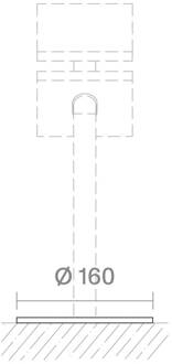 standaard voor HELIOSTEPPER, antraciet, roestvrij staal, 16 cm