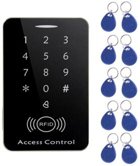 Standalone Access Controller Rfid Toegangscontrole Toetsenbord Deuropener Elektronische Lock Systeem 10 Stuks Sleutelhangers Kaartlezer