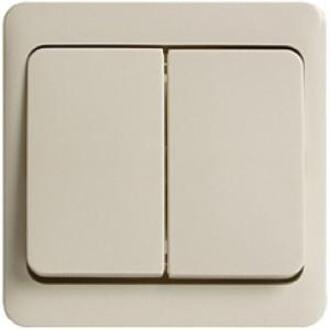 STANDARD klemwip serie, hotel/hotel dubbel pulsdr., wit