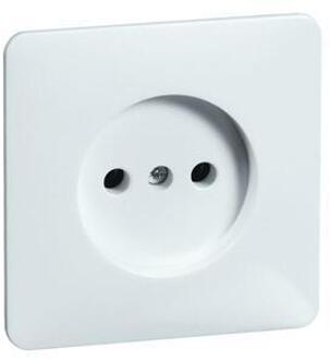 Standard wandcontactdoos enkel levend wit