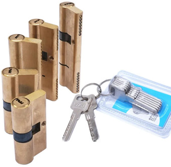 Stander Cylinder 65 70 80 90 95 100mm Lock Cylinder AB Key Anti-Theft Pure Brass Gate Door Lock Handle Bedroom Extended
