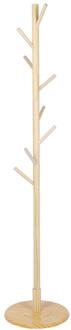 Standing Rack Easy to No Odor and Durable in Use Wooden Hanger Floor Standing Coat Rack Home Furniture Round Base Rack houtkleur