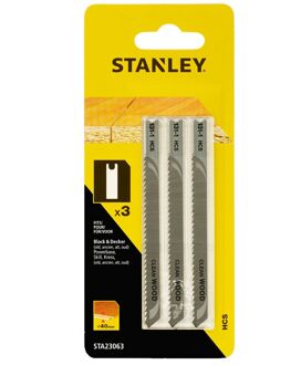 Stanley Decoupeerzaagblad Hout - 100mm - Fijn - Hcs - 3 Stuks