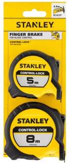 Stanley Duopack Rolbandmaat 5m-25mm + 8m-25mm | Control-Lock - STHT37261-0