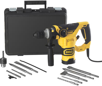 Stanley FATMAX 1250W Pneumatische boorhamer met 3-delige beitelset Boorhamer