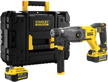 Stanley FatMax 18V SDS Plus borstelloze boormachine - 2 Joule - 2 4,0 Ah accu's - 3 werkmodi