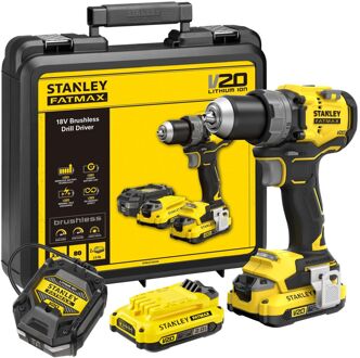 Stanley Fatmax Accuboormachine V20 - 18v Koolborstelloos - (2x 2,0ah)