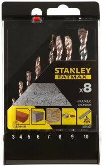 Stanley Fatmax Betonboor Set - Diam. 3/4/5/6/7/8/9/10mm - 8 Stuks