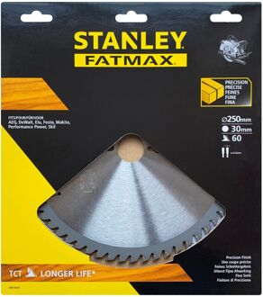 Stanley Fatmax Cirkelzaagblad Hout Hi-techplus - 250mm - 60t Fijn - Hardmetaal