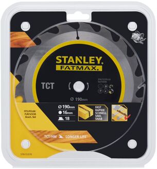Stanley Fatmax Cirkelzaagblad Sta15370-xj Tct/hm Ø190mm Grof 18t