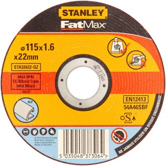 Stanley Fatmax Doorslijpschijf Sta32622-qz - Aluminium - 115x1,6x22,23mm
