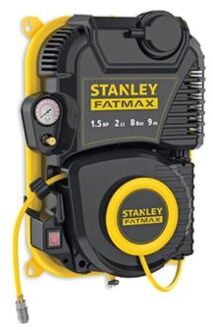 Stanley Fatmax Luchtcompressor FMXCMD152WE - 8 Bar - 160L/Min Aanzuigvermogen - Olievrij - Luchtslang 9M - Zwart/Geel