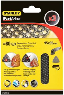 Stanley Fatmax Schuurgaas Sta39182-xj Quickfit K80 95x95mm 3 Stuks